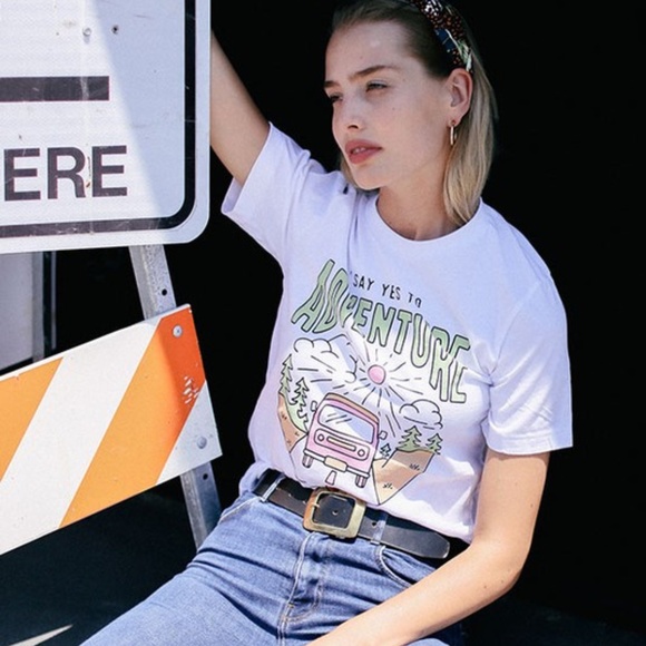 SAY YES TO ADVENTURE GRAPHIC TEE, made in USA - Picture 4 of 6